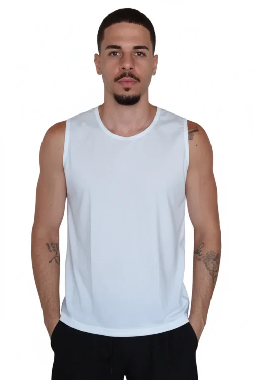 camiseta regata branca