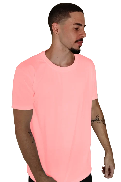 camiseta rosa claro