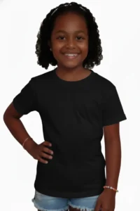 camiseta infantil preta PV