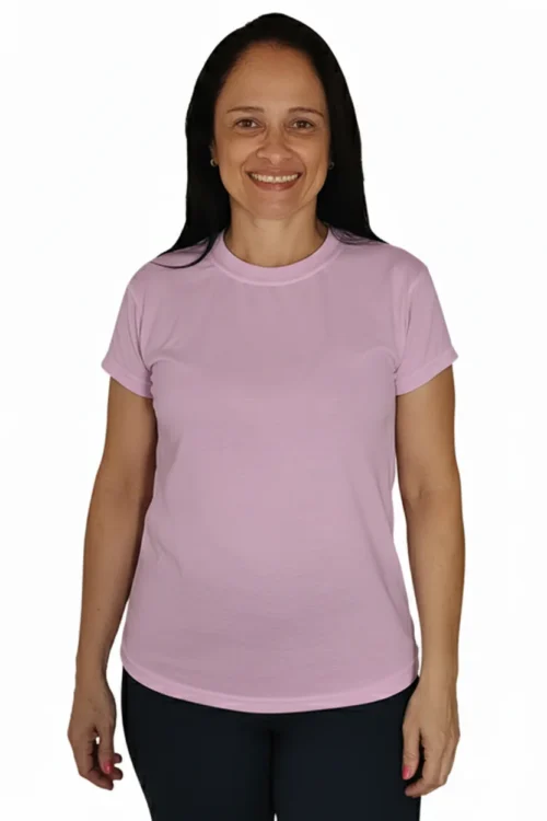 Baby Look Lilás Poliéster Confort Anti Pilling