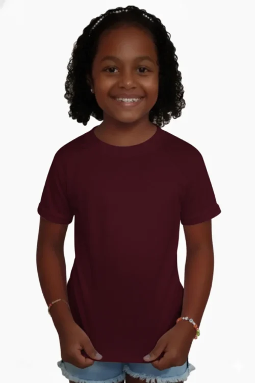 camiseta infantil vinho