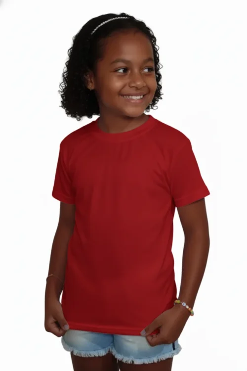 camiseta vermelha infantil